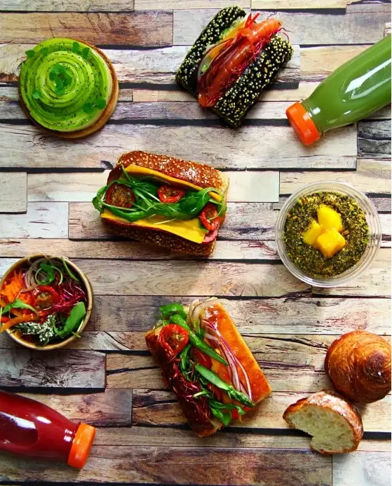 Composition buns dessert et boisson